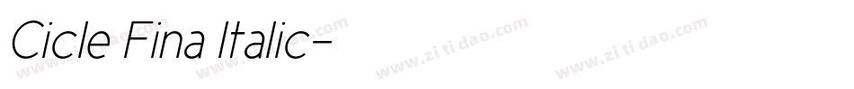 Cicle Fina Italic字体转换